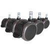 5 x Hard Bottom Roles with Parking Brake 11 mm/65