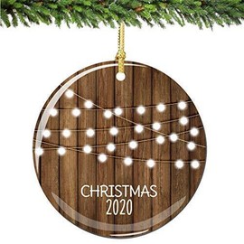 Christmas 2022 Ornament Holiday Lights Porcelain OrnamentHome Décor Christmas