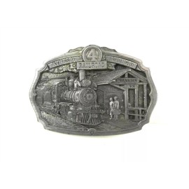 Railhead Waynesburg & Washington Rail Road Metal  Belt Buckle 3"~EC~ T98