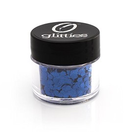 GLITTIES - Cobalt Blue - (.094") - Vibrant Blue Hexagon Glitter - Solvent Resistant Nail Glitter for Gel, Acrylic, Nail Polish, Nail Art Supplies - Made in The USA - (10 Grams)