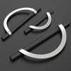 Alzassbg 6 Pack Matt Black and Nickel Cabinet Pulls, 3-3/4