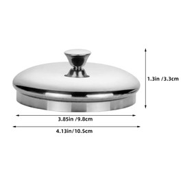 VOSAREA Tea Mug Lid, Top Tea Kettle Lid Replacement Stainless Steel Teapot Cap Cover Whistling Tea Kettle Knob Sounding Kettle Lid for Universal Cup Lid 10cm, 10.50X10.50X3.30CM