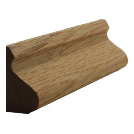 EWBC14 Colonial 1-3/8" Tall x 3/4" Base Cap Moulding. Unfinished, Red Oak, 94"