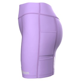 Wixen Women Triathlon Shorts Quick Dry Performance Triathlon Shorts for Women - 6 Inch Bike,Run & Swim 2 Pockets, Purple, Medium