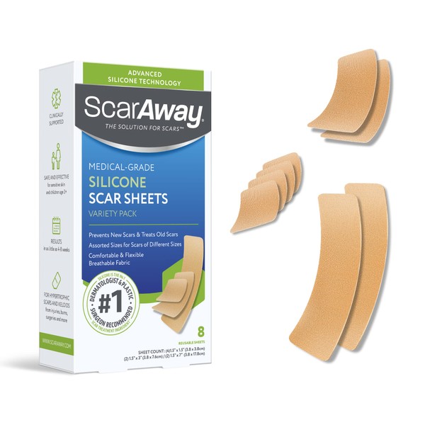 ScarAway Advanced Skincare Silicone Scar Sheets (Variety Pack)