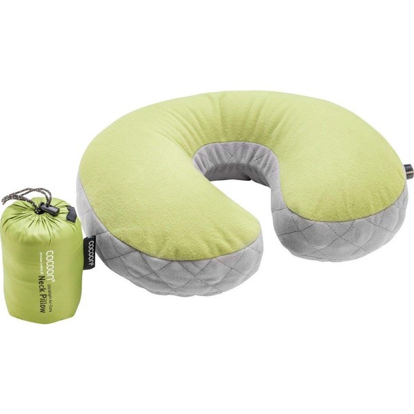 Cocoon U-Shaped Neck Pillow, Cushion, Wasabi Green/Grey - 3D