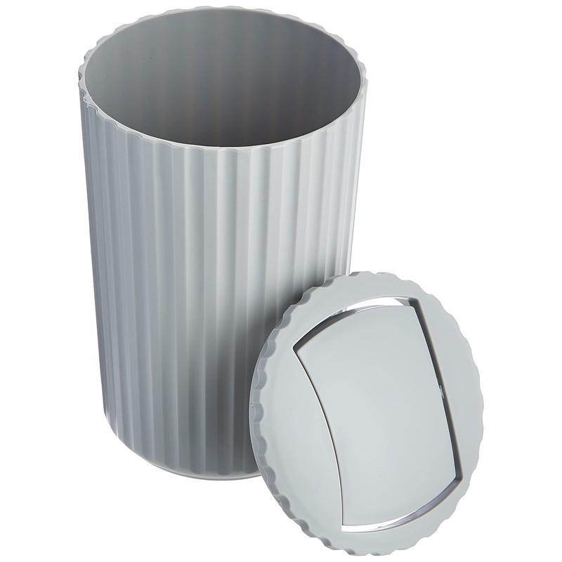 Wenko ALLSTAR Swing Top Bin Polypropylene Grey Diameter 15 x