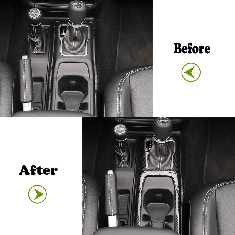 JeCar Gear Shift Cup Holder Panel Trim Cover for Jeep