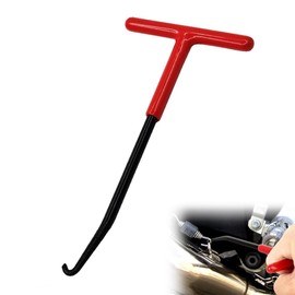 Renjzle Motorcycle T Spring Hook - Universal Durable Stainless Steel Reinforced Handle Design - Exhaust Spring Removal Tool for General Purpose Motorcycle Parts Maintenance