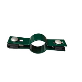 Fence Clamp Centre Clamp Post Clamp Strut Clamp with End Clips Green 38 mm