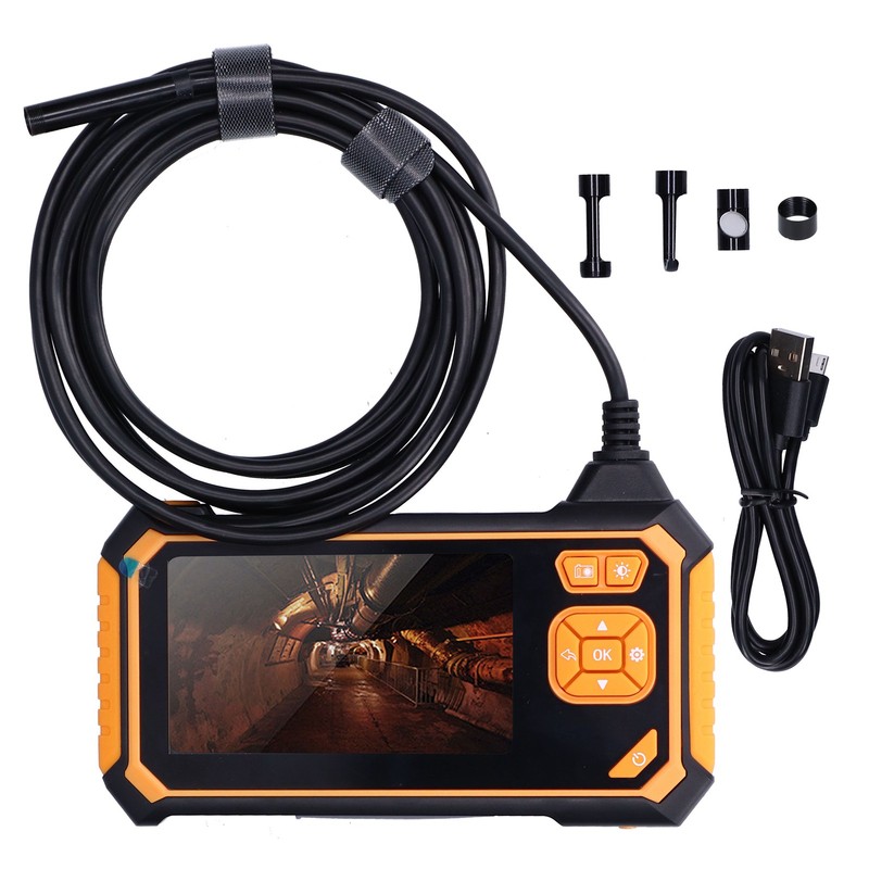 Industrial Endoscope Camera HD 1080P Waterproof Borescope Single Lens 4.3in