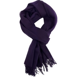 Wool Scarf Men's Scarf Women's Scarf Winter Scarf Warm Comfortable Soft Herringbone Pattern in Purple, Purple