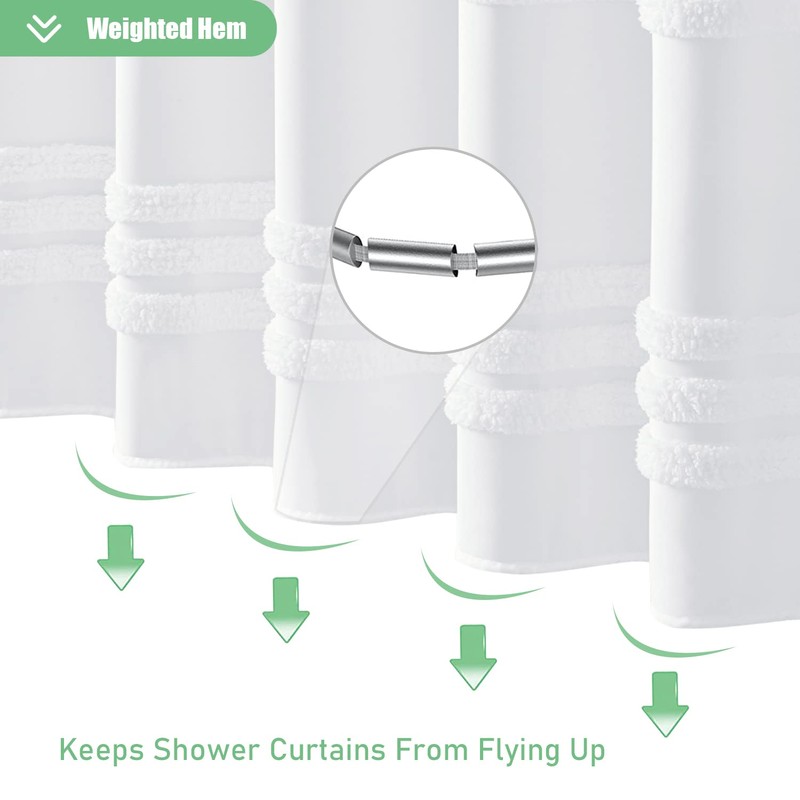 Dynamene Extra Long Shower Curtains - 72 x 84 Inches