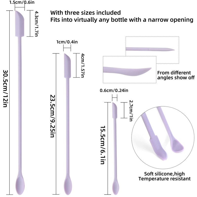 Cooptop 6 Pieces Multi Size Makeup Spatula, Beauty Spatula, Mini