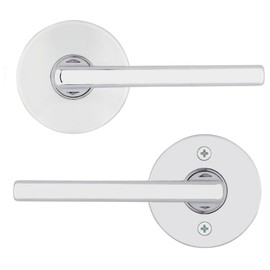 Kwikset 720HFLRDT-514 Halifax Lever with Round Rose Passage Door Lock with 6AL Latch and RCS Strike Iron Black Finish