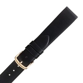 Hadley Roma MS702 20mm Regular Black Genuine Leather Men's Watch Strap