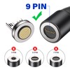 VAFOTON 9Pin Micro USB Magnetic Tips/Quick Charge Magnetic Adapter [3pcs],