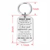 Resdink Bonus Mom Keychain, Remember I Love You Bonus Mom