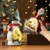 PANHDK Christmas Cabin Music Box with Rotating Train LED Light