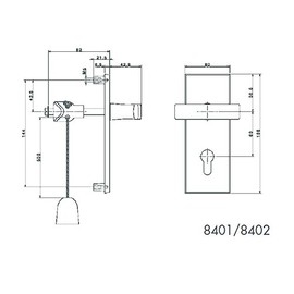 NEMEF Nemef Garage Door Lock Set Garage Door Handle 3023