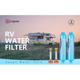 Livpow RV Water Filter and Hose Kit 2 Pack