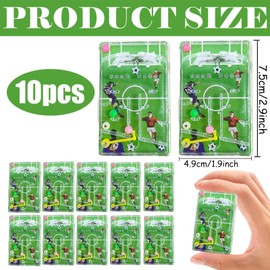 10 Pieces Mini Pinball Game,Soccer Pinball Toys,Durable Ball Maze Pinballs Board Toys,Handheld Football Pinballs,for Boys Girls and Soccer Enthusiasts,for Christmas Birthday Party Gifts.