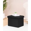 B FSOBEIIALEO Folding Storage Ottoman Cube Linen Ottomans for Living