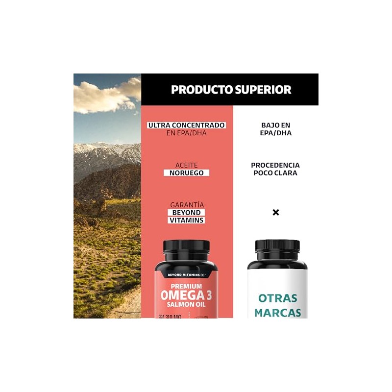 Omega 3 con Salmon Noruego 310mg EPA + 211mg DHA