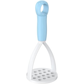 1Pc Blue Potato Masher Uniform Mesh Labor-saving Polypropylene Press-on Style Potato Ricer Puree Kitchen Tool for Home Potato Masher，Easy to Carry and Use Kitchen and Dining Fruit and Vegetable Tools