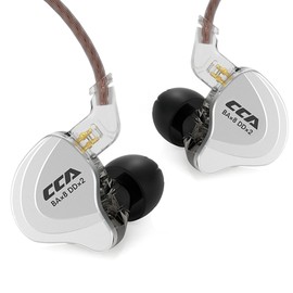 CCA C10 IEM - Auriculares híbridos de Alta definición (10 Unidades), Púrpura sin micrófono