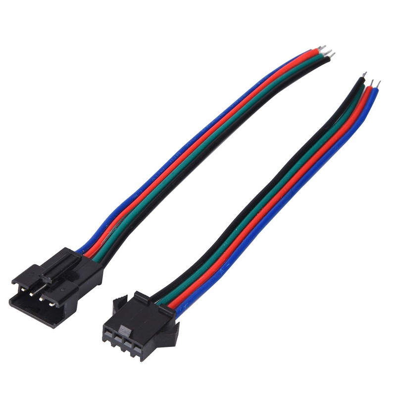 50 Pairs Connector Cable Male and Female 4 Pin Tinned