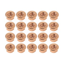 OTOTEC 20 Stück M10 Auspuffkrümmer Sechskantmutter Kupferbeschichtete Selbstsichernde mit Flansch für 1 Reihe 18301737774