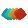 Boris 50 Platos Trinche De Colores Cuadrado Plástico 250ml