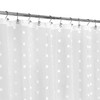 Barossa Design Sheer Shower Curtain with Pom Poms, Soft Light-Weight