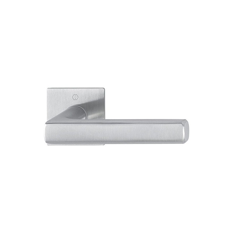 Hoppe Lever Dallas with Flickering Hrosetten without Key Escutcheon, Stainless