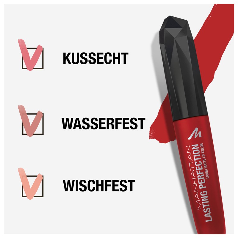 Manhattan Lasting Perfection Liquid Matte Lip Colour 500 Red-Y for