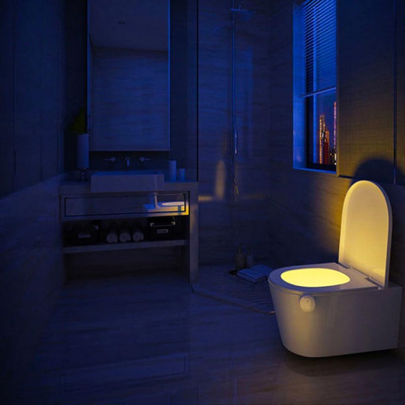Hsthe Sea 16 Color Motion Sensor Night Light for Toilet