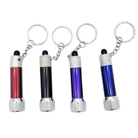 2.5" Flashlight Keychain (12 Pack) 5 LED Lights Bright Flash Light. Great Party Favor. Batteries Installed. (12)