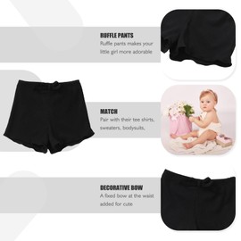 SOBOWO Toddler Girl Shorts Ribbed 3 Pack Baby Girls Solid Soft Elastic Waist Casual Playing Shorts Summer Short Pants(Black/White/Pink, 18-24 Months)