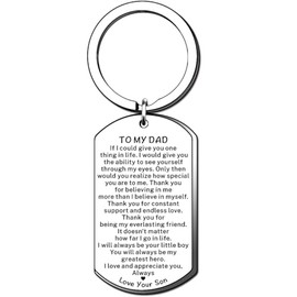 TTOVEN Gifts for Dad Fahter's Day Gifts Dad Keyring Dad Birthday Gifts from Son