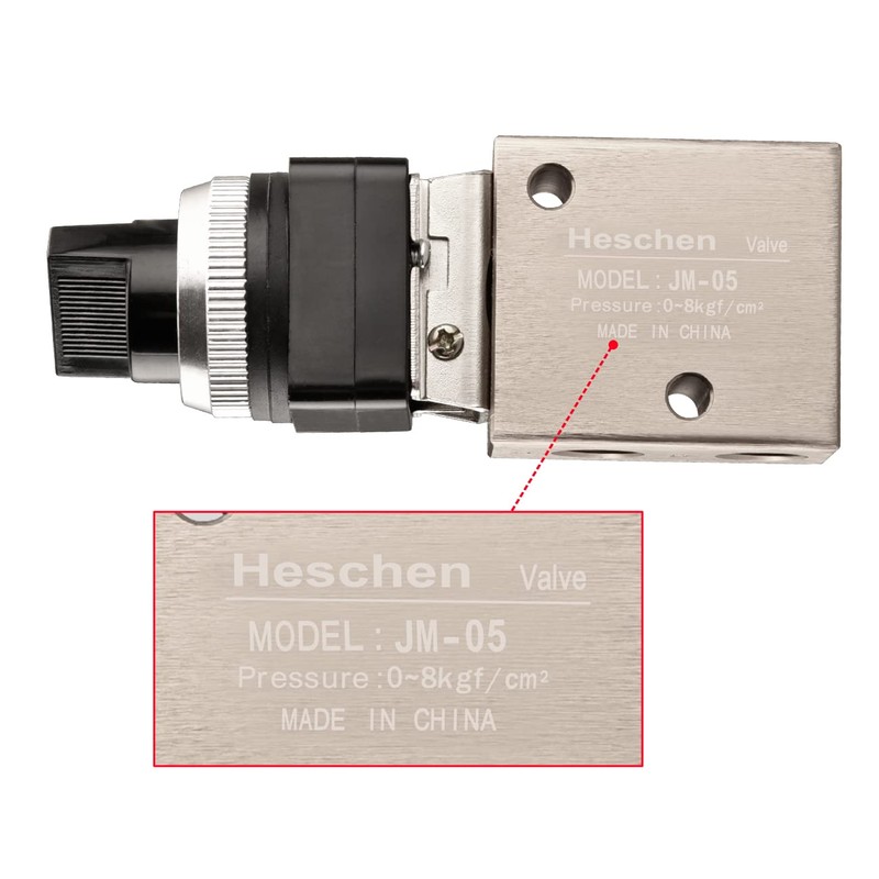 Heschen Pneumatic Selective Knob Mechanical Valve JM-05 3 way 2