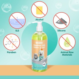 Nobleza Dog Shampoo Puppy Mild, Safe and Non-Toxic, No Skin Irritation, Puppy Shampoo for Dogs Gentle for Smooth Coat, Sensitive Shampoo Cat, Dog Shampoo Against Odour Coconut Fragrance (500 ml)