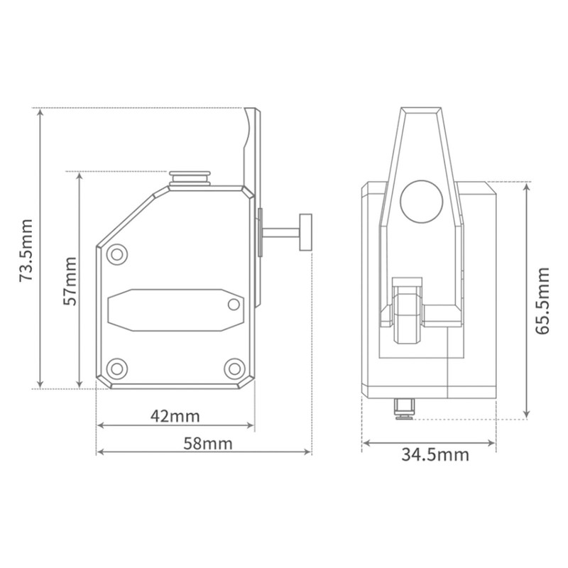 Dual Gear Drive Extruder Stable Feeding 1.75mm Filament Extruder Kit