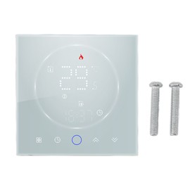 Wireless Smart Thermostat for Home Accurate Programmable Thermostat Wall Mounted Boiler Thermostat AC95‑240V Square White