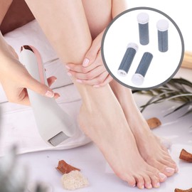 FOMIYES 8 cabezales de repuesto para limas de pies, extra gruesos, para eliminar callos electrónicos, herramienta de cuidado de pies, color negro