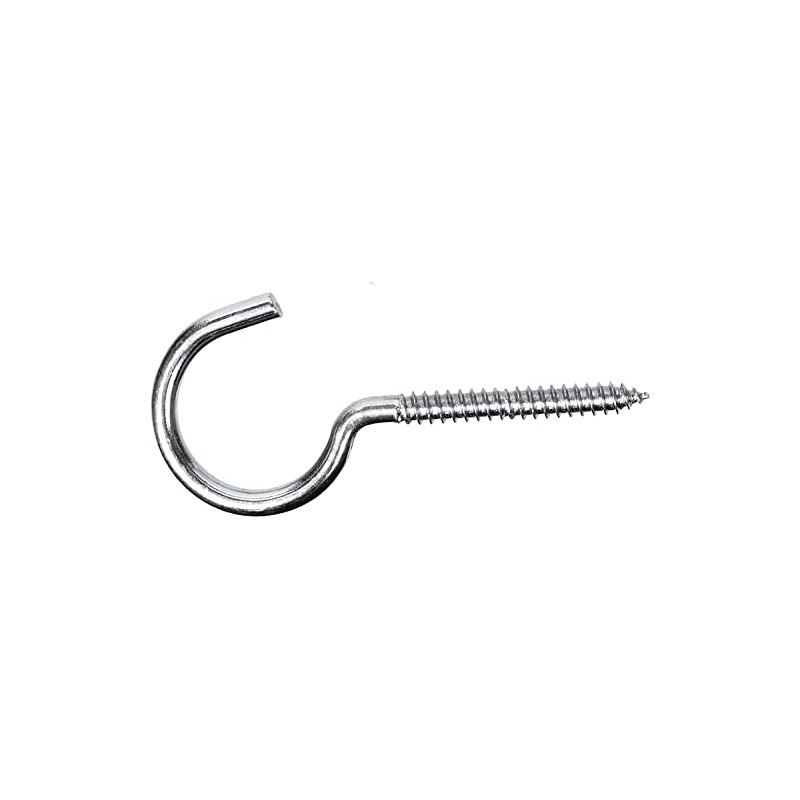 Screw Hook Open Zinc Plated Steel Wall Mount Ceiling Hanging