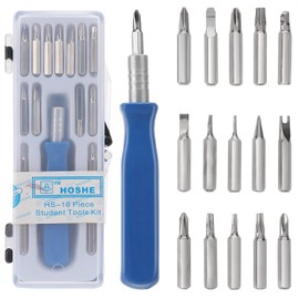 16 in 1 Premium Precision Screwdriver Set, Small Pocket Screwdriver Set with Phillips Flathead Tox Screwdriver Bits, Mini Screwdrivers Kit for Electronics, PC,Laptop,Watch, Eyeglass Repairing Tool