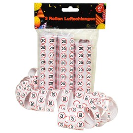 Udo Schmidt 10300 Streamer 3 Rolls of 9 Traffic Signs Red / White Number 20