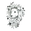 (Fantasy) THE FANTASY THB147 Tattoo Sticker Lion Wolf-2 [Medium/A5]