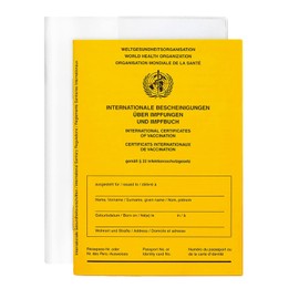 Vaccination Certificate, Vaccination Card with Protective Cover, Pack of 1, Vaccination Book with High-Quality ID Cover